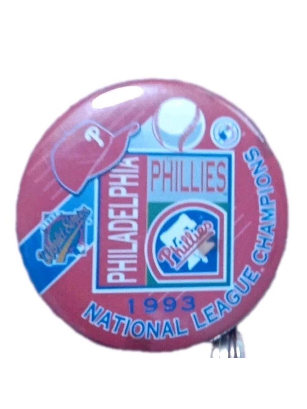 Philadelphia Phillies National League Champions pin Hologram On Back 1993